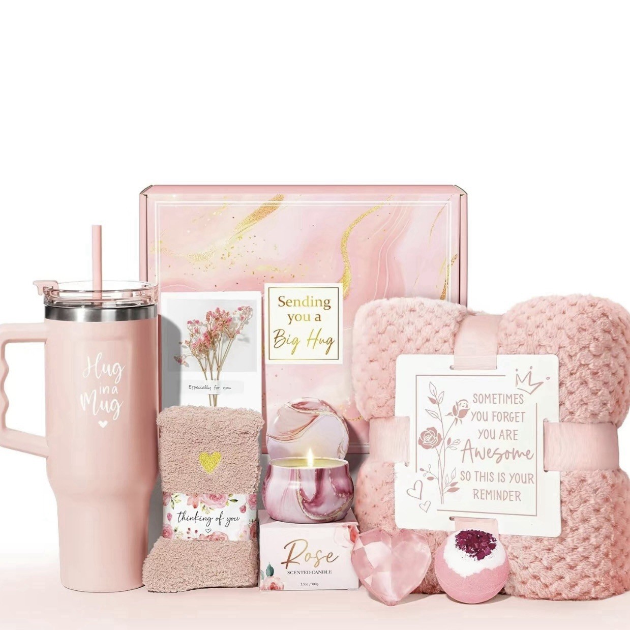 Luxury Self Care Gift Basket Women Relaxation Spa Birthday Gifts Set 10 PCS New