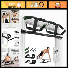 Multi-Grip Pull Up Bar with Smart Hooks - Upgrade for Home Gym, USA Patent