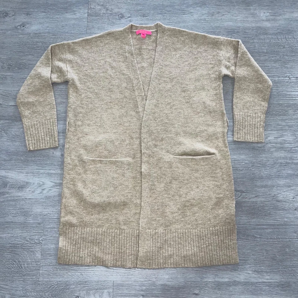 Cárdigan para mujer Lilly Pulitzer suéter mediano envolvente manga larga tejido playa abierta Foto 2 de 4