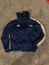 Rare Navy and Cream Adidas Georgia Tech Zip Up Hoodie Size Large