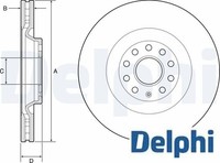 2X Bremsscheibe Delphi BG9202C 2 Bremsscheiben Vorderachse Vorne FüR Audi