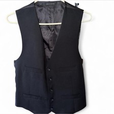 Kenneth Cole Men's Formal Tuxedo Vest Waistcoat Black M