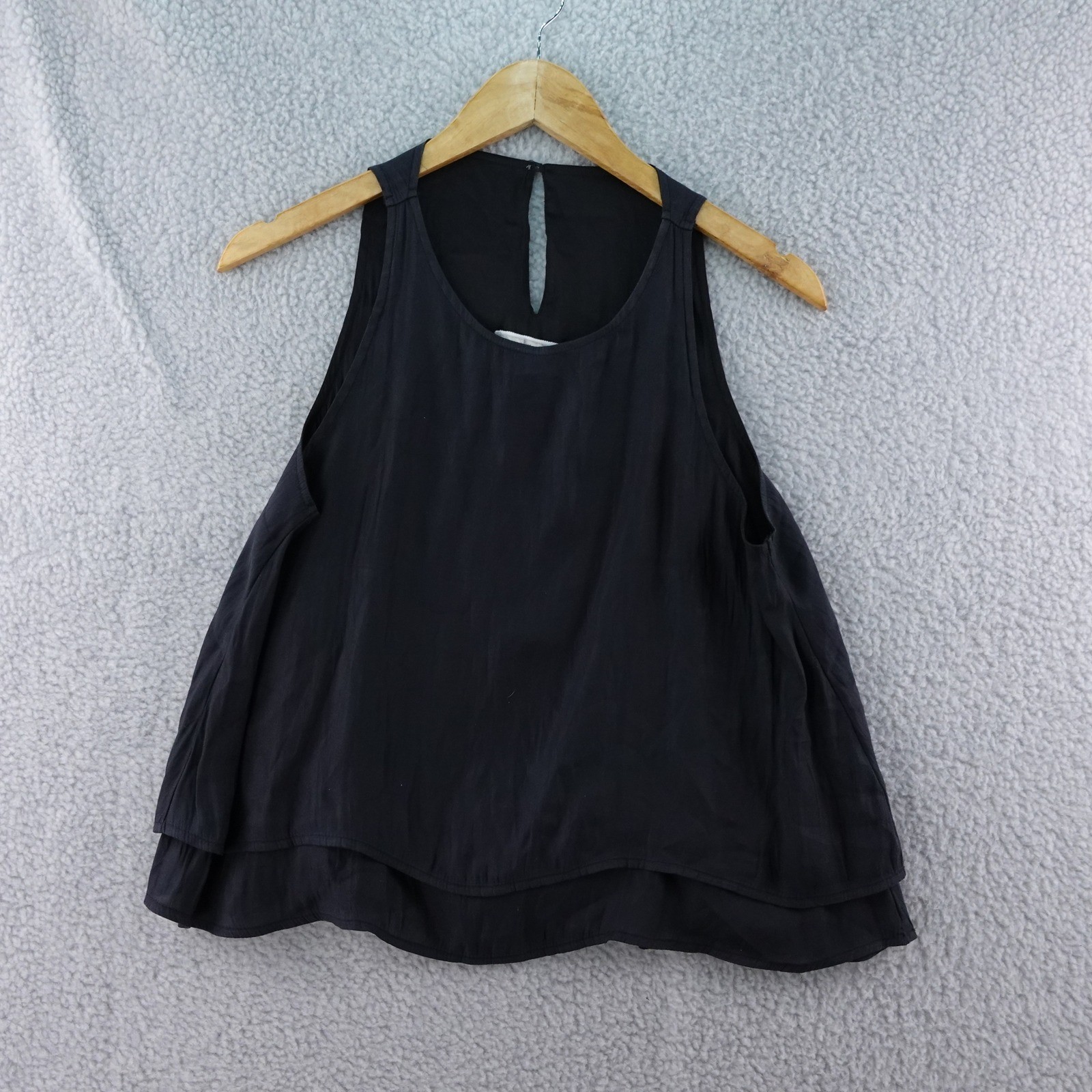 Abercrombie Fitch Womens Small Black Sleeveless Layered Tank Top Blouse Summer