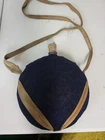Civil War Reenactment Clothing Vintage Canteen Blue Fabric Over Metal 8.5" + Sli