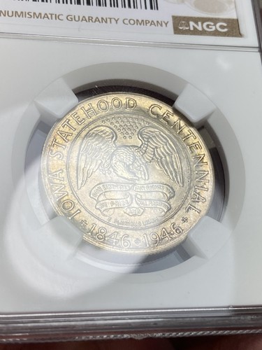 1946 IOWA Half Dollar NGC MS67 Nice High Grade Example Choice Original - Picture 5 of 8