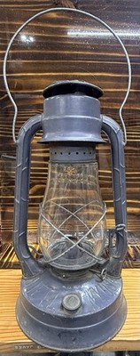ANTIKE ORIGINAL DIETZ NO 2 SCHNEESTURM LATERNE MIT Loc Nob Globus