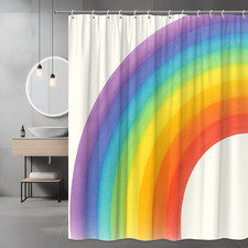 Colorful Rainbow Shower Curtain - Vibrant and Fun Design