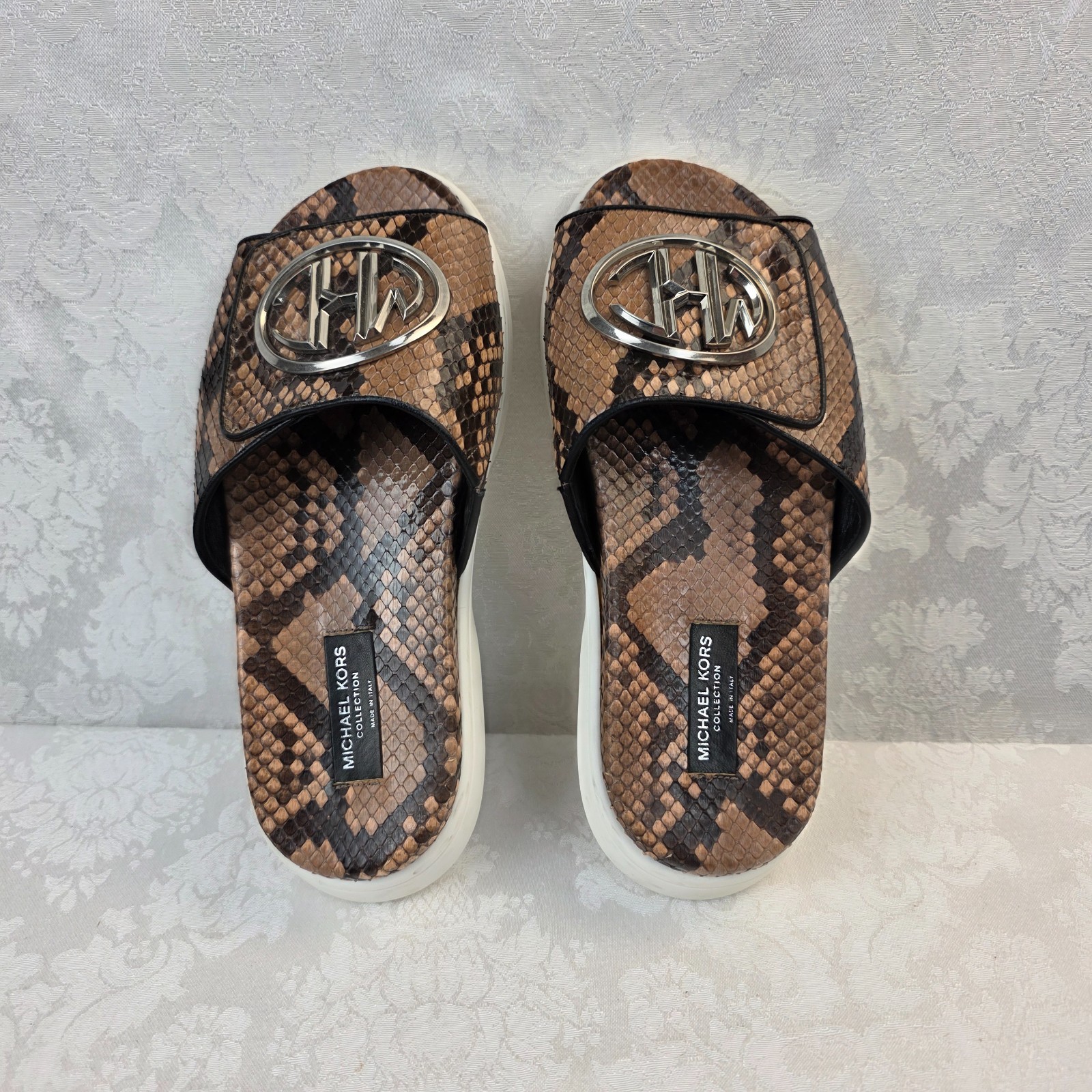 Michael Kors Genuine Python Slide Sandals Size 36… - image 1