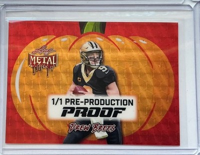 2025 Leaf Metal Halloween Drew Brees Super Prismatic Proof 1/1