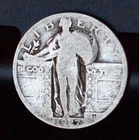 Old US 1927 P Standing Liberty Quarter Dollar 90% Silver