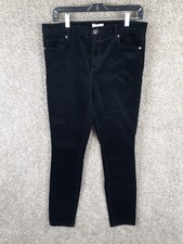 LOFT Modern Skinny Corduroy Pants Womens 10 Black Mid Rise Stretch Casual NWT