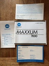Minolta Maxxum 7000 Camera Owner's Manual