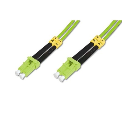 DIGITUS LWL Multimode Patchkabel LC/LC Duplex OM5 50/125 µ 3 m Grün Glasfaser