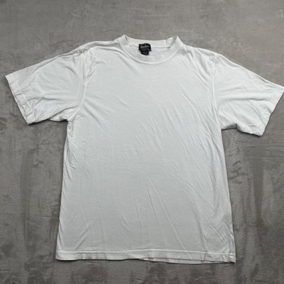 Neiman Marcus T Shirt Mens Large White Rayon Quiet Luxury Minimalist TImeless