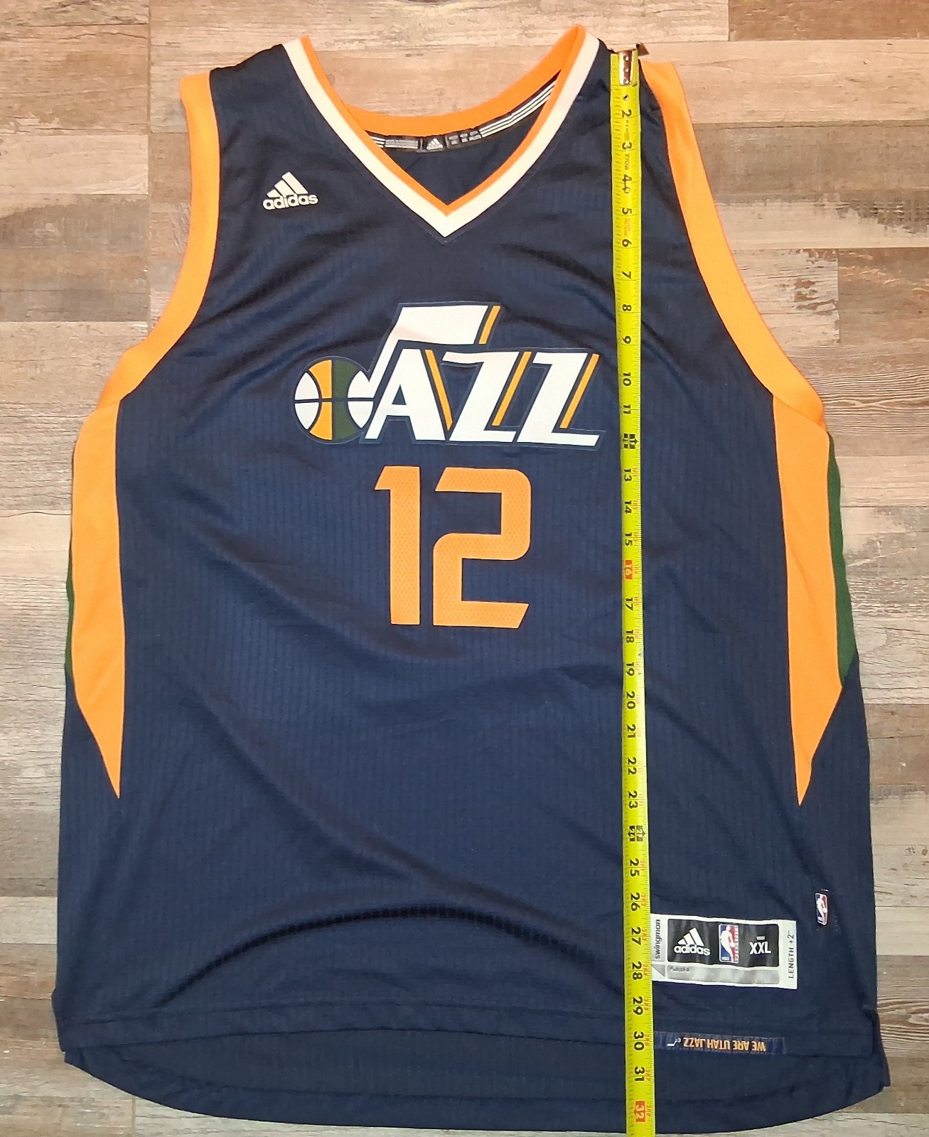 Utah Jazz Mehmet Okur #12 Jersey XXL +2 adidas NBA Swingman Navy thumbnail 6