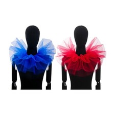 Courtstyle Collar Tulle Clown Collar Neckwear for Stage Performances Dressingup