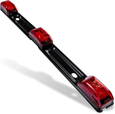 TRUE MODS 15'' Inch 9 LED 3 Red Trailer Light Bar [DOT FMVSS 108] [SAE P2] [IP67