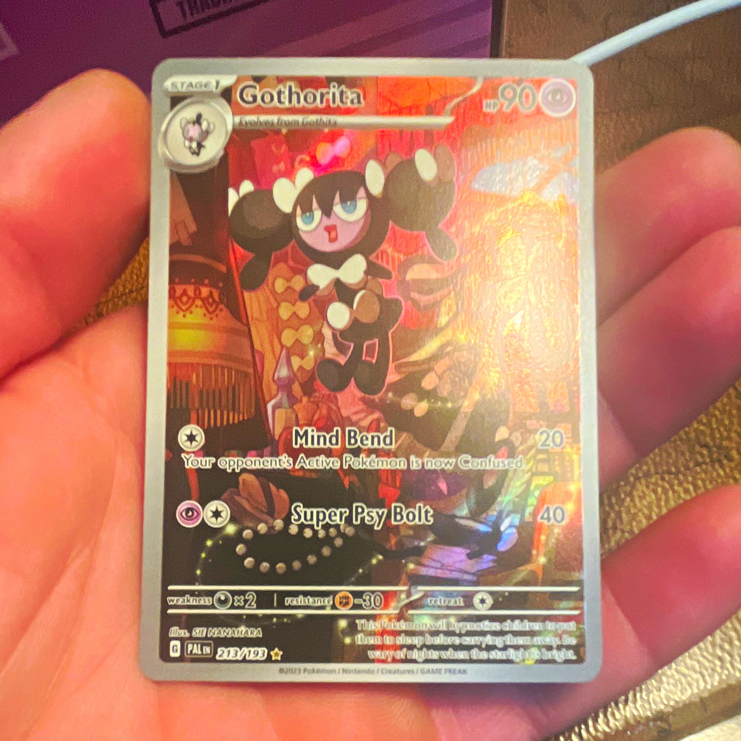The Pokémon Company Pokémon TCG Gothorita 213/193 IR Full Art Holo English 2023