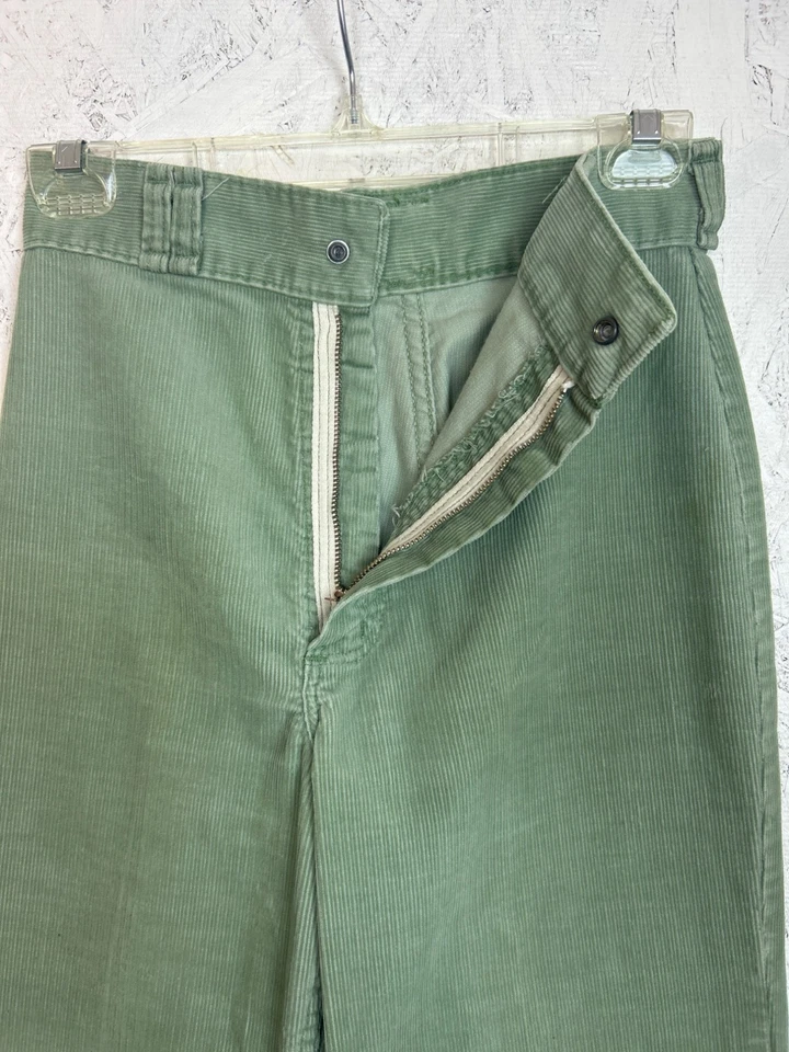 Pantalones de colección Wrangler verde pana campana tiro alto años 70 juniors 9/10 Foto 3 de 4