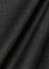100 Flax Linen Fabric Medium to Heavy Weight Black 55" Wide By the Yard