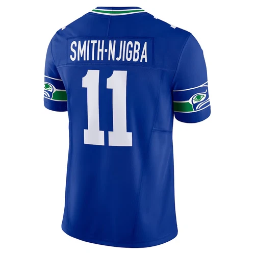 Seahawks Men's #11 Jaxon Smith-Njigba 50th /Super Bowl LX Patch Game Jersey