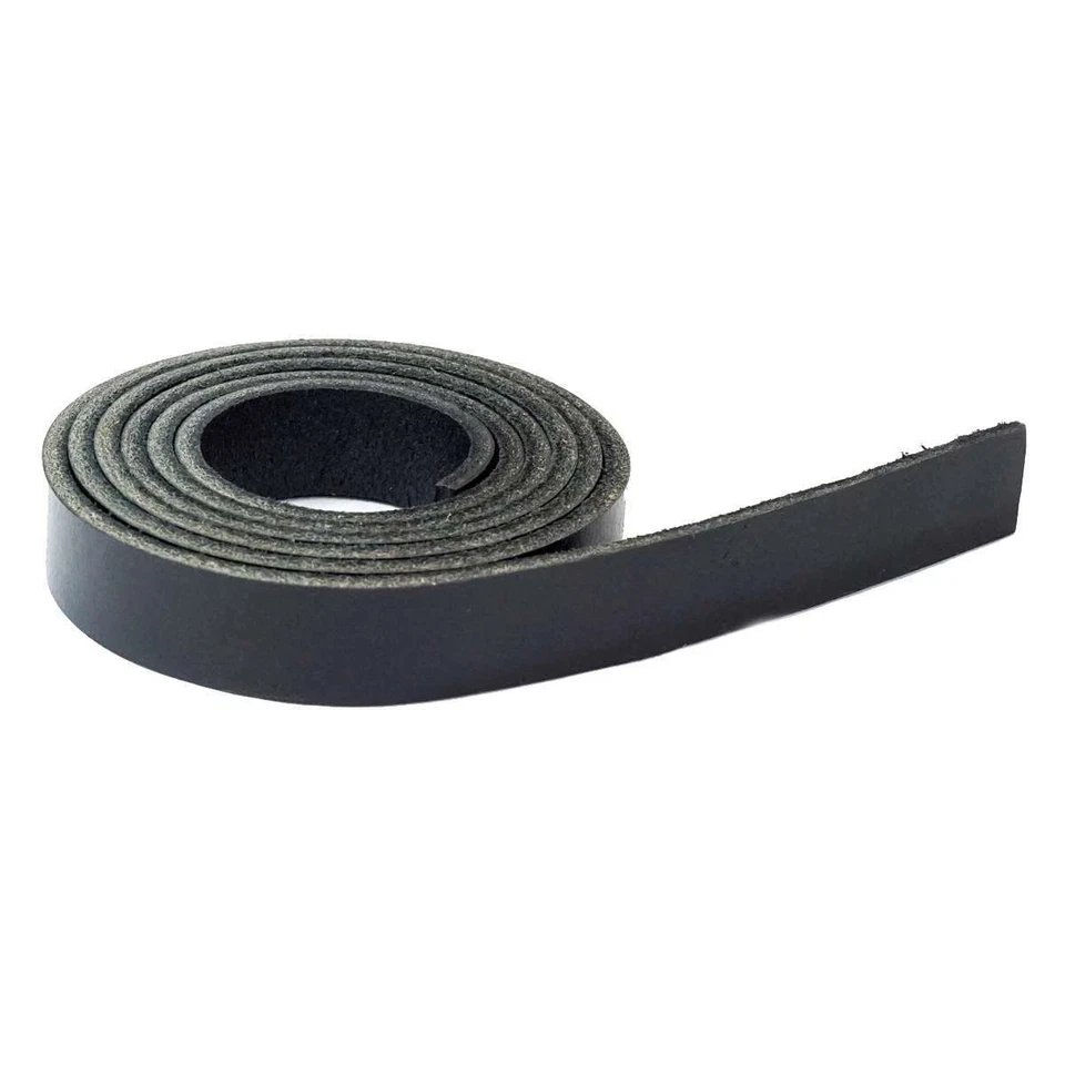 5/6 OZ (2.0-2.4 mm) MARRÓN-NEGRO TIRA CUERO CINTURÓN HERRAMIENTA 50-60-72-84 PULGADAS LARGO Foto 4 de 4