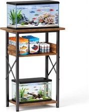 10 Gallon Fish Tank Stand W/ Storage Shelves 3-Tier Aquarium Stand W/ Rust-Proof