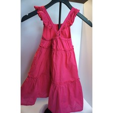 Tommy Bahama Girls Pink Tiered Ruffle Strap Cotton Sundress Size 6 CD60035