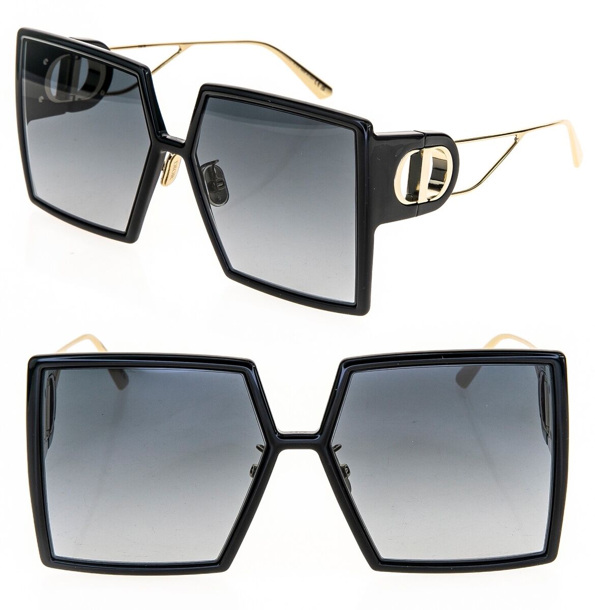 CHRISTIAN DIOR MONTAIGNE Black Gold 30Montaigne SU Oversized CHRISTIAN DIOR MONTAIGNE Black Gold 30Montaigne SU Oversized