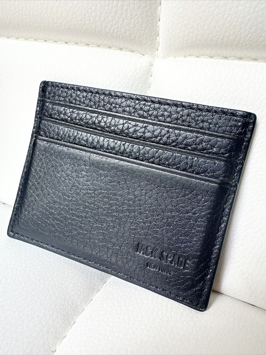 Jack Spade Rare Navy Blue Pebbled Leather Mens Designer Slim Jack Spade Rare Navy Blue Pebbled Leather Mens Designer Slim