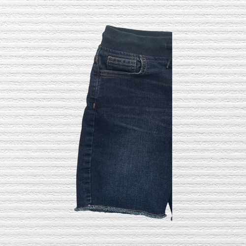 OshKosh B'Gosh Boys Cut-Off Bermuda Shorts Dark Wash Blue Denim Pull-on Size 6 - Picture 5 of 11