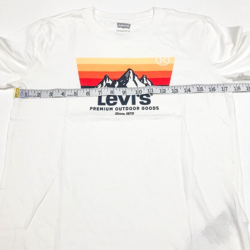 Levi's Big Boys Size L Crew Neck Graphic T-Shirt Mountain Premium Outdoor White - Picture 6 of 11