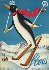 Stoos Vintage Travel Ski Poster