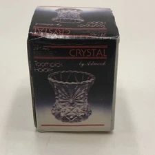 Vtg 1988 ARTMARK 24% Lead Crystal Toothpick Holder New in Box