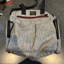 EDDIE BAUER GREY HEATHER BLACK - FIRST ADVENTURE TRAVEL TOTE DIAPER BAG