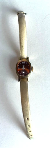 Vintage Women's Timex Watch Brown Face with White Numerals