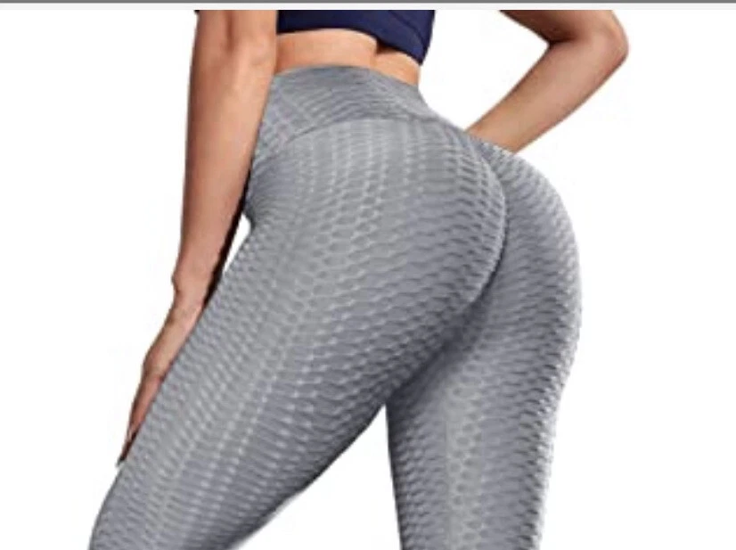 Women Anti-Cellulite Yoga Pants Push Up  Leggings Bum Lift Sport Gym Small - Image 2 of 4