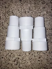 3 Pieces Universal 1.25/ 1.5 inch Combo Hose Adapter Replacement for Skimmer