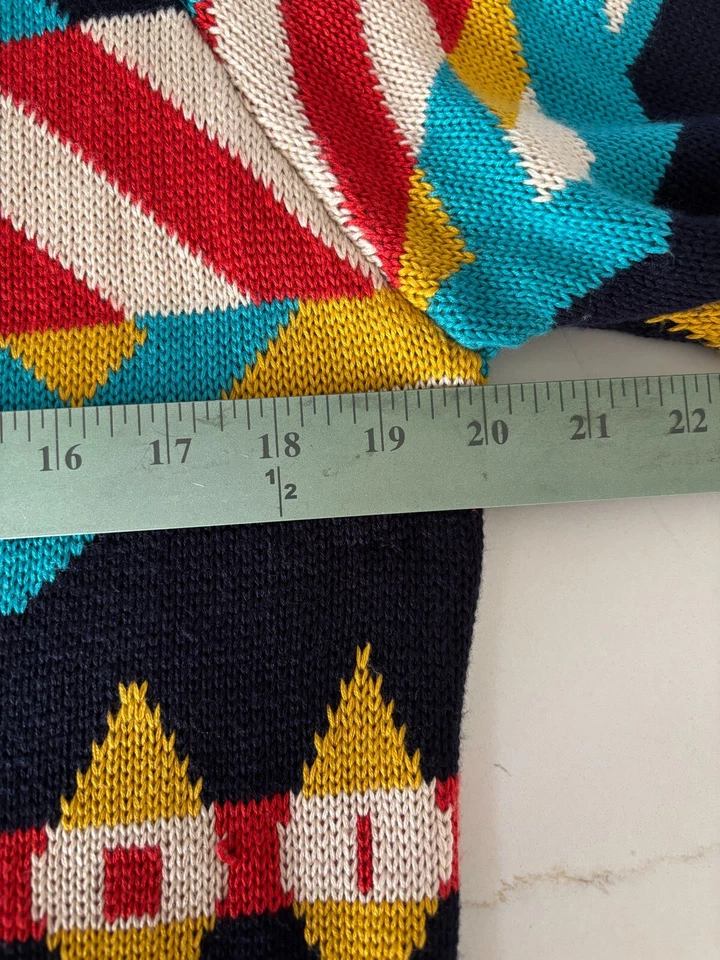 Jessica Simpson Sweater Dress or tunic L Fun Multicolor Aztec Print Soft Knit - Image 3 of 4