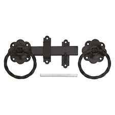 Twisted Ring Gate Latch Catch Garden Door Set 6" Black Or Galvanised