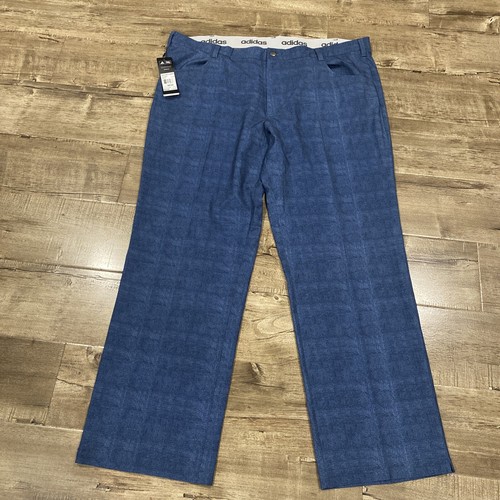Adidas Men's 42x32 Golf Navy Blue Flat Front Performance Stretch Casual