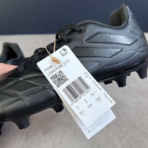 adidas Copa Pure.3 Firm Ground Football Boots Black Size UK 5 New - Picture 6 of 6