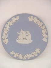 Wedgewood Ash Trays- -Round ---Jasperware- Blue/White---2 Pieces-