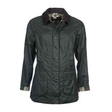 Barbour Ladies Beadnell Waxed Jacket In Sage