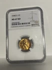 1940 S NGC MS 67 RD United States / American Lincoln Wheat Cent.