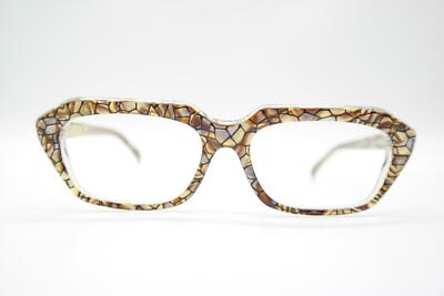 Vintage Binocle CTA 10 Mehrfarbig Eckig Brille Brillengestell eyeglasses NOS