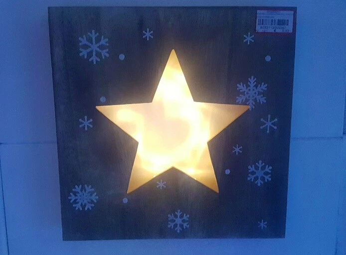 Quadro Natalizio Luminoso Stella - Immagine 2 di 2