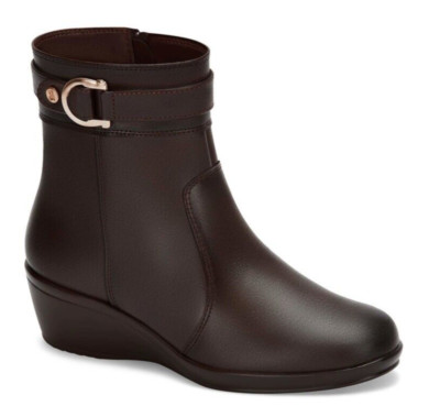 BOTAS ANDREA. botines de piel de mujer al tobillo confort talla 6, 7, 8