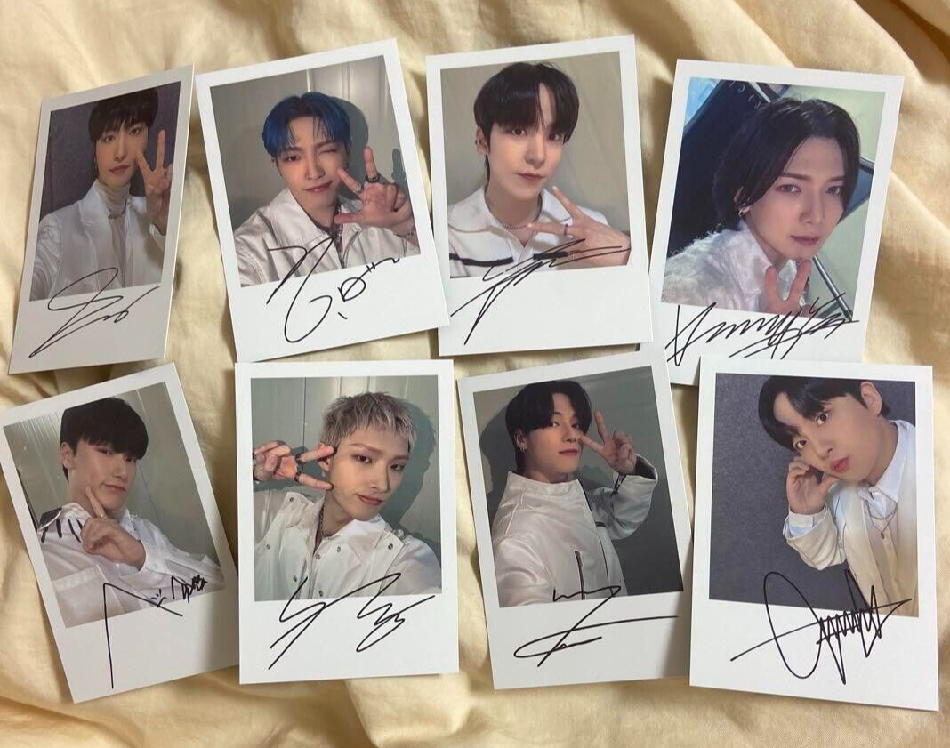ATEEZ Photo Card set of 8 Polaroid Signed KCON JAPAN 2023 Roulette