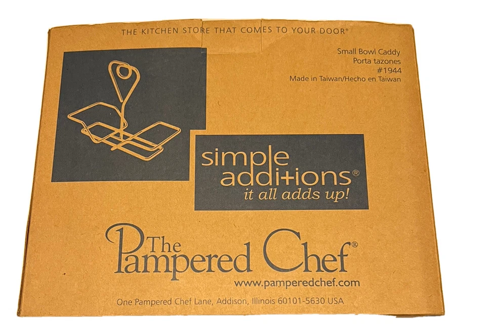 Pampered Chef Simple Additions Small Server Bowl Black Metal Caddy Holder Only - Image 2 of 2